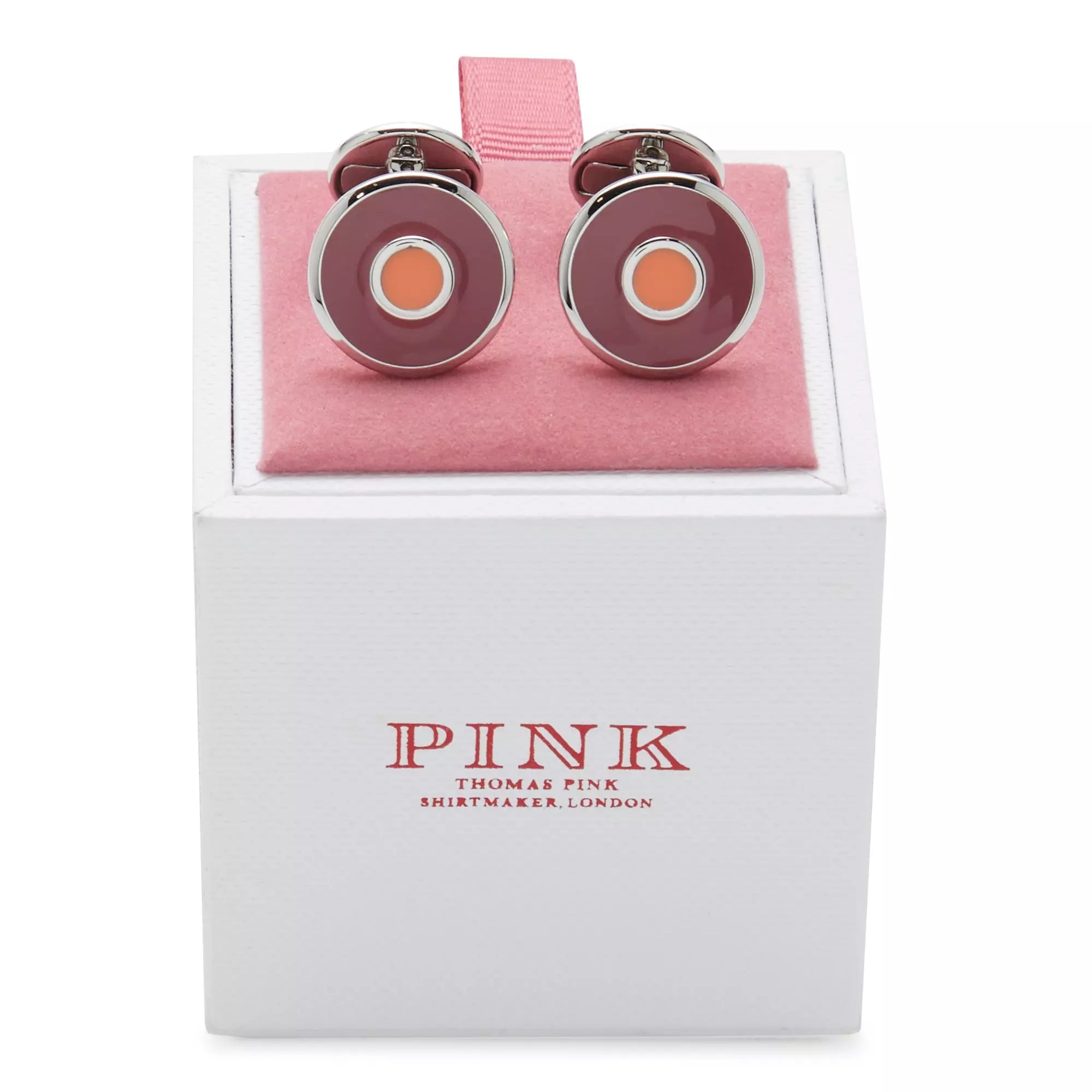 Purple & Pink Enamel Bullseye Cufflinks