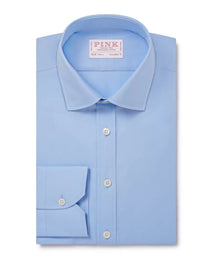 Pale Blue Classic Fit Formal Ramses Poplin Shirt