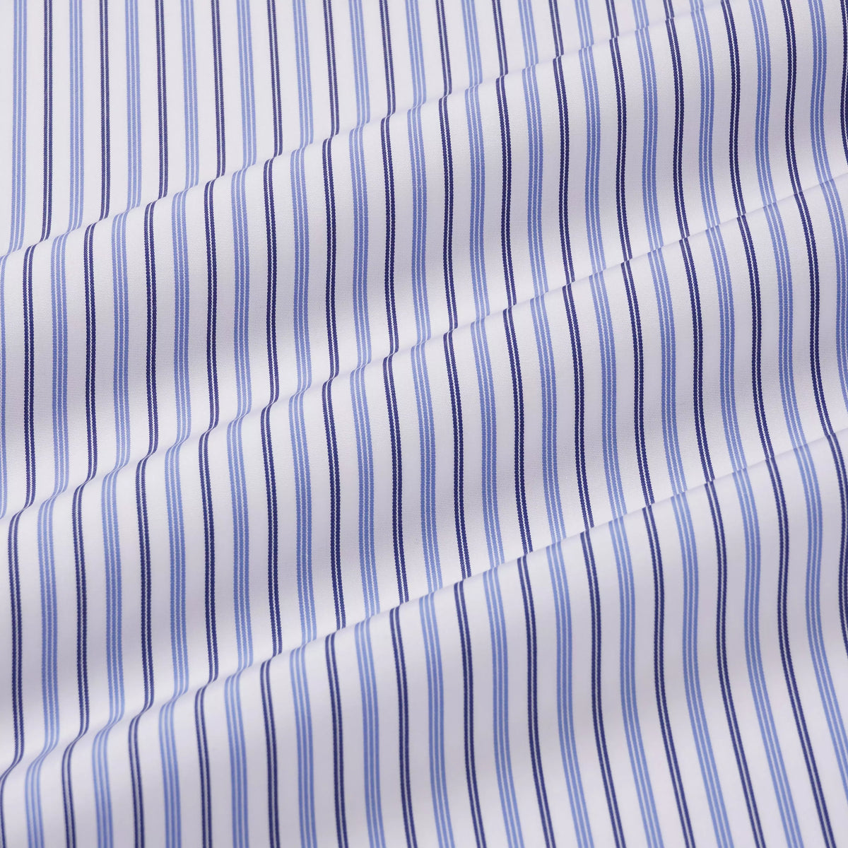 White & Blue Slim Fit Regent Track Stripe Formal Shirt