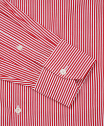 Red & White Tailored Fit Capri Stripe Shirt Formal Shirt