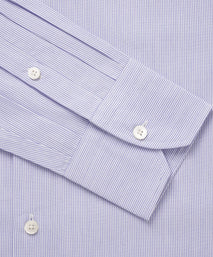 Deep Blue & White Slim Fit Pin Stripe Formal Shirt